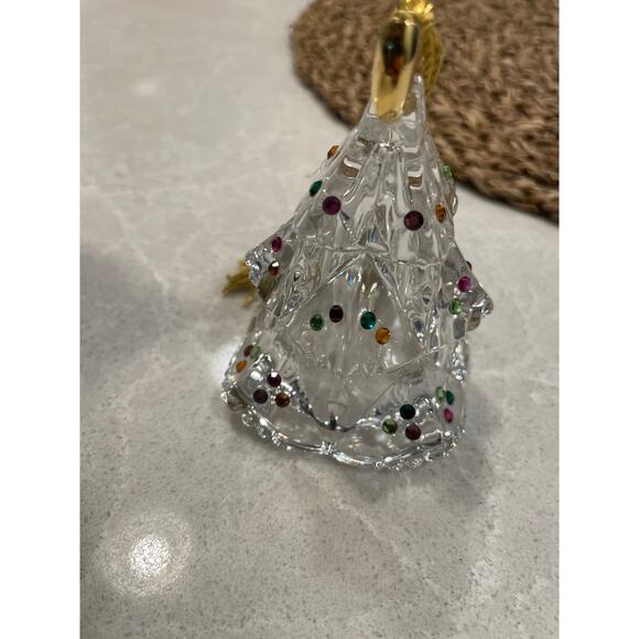 s-l400.jpg Lenox jeweled crystal Christmas tree ornament jeweled gold bow tassel holiday